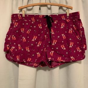 Women’s fox pj shorts